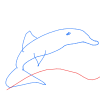 dolphin drawing by minimin in Artbitrator