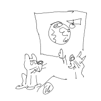cats planning world domination drawing by flea in Artbitrator