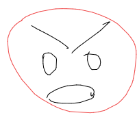 angry face drawing by minimin in Artbitrator