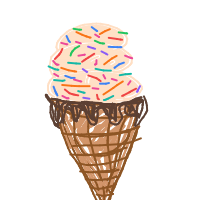 ice cream cone drawing by minimin in Artbitrator