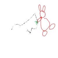 rabbit eating carrot drawing by dazai in Artbitrator