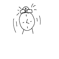 alarm clock ringing drawing by dazai in Artbitrator