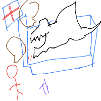 dragon in therapy drawing by dazai in Artbitrator