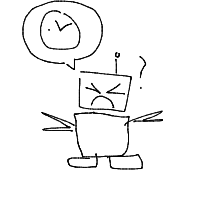 robot having existential crisis drawing by raoo in Artbitrator