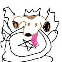 dog in costume drawing by minimin in Artbitrator
