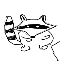raccoon trash panda drawing by minimin in Artbitrator