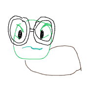 turtle with glasses drawing by hhhtyf in Artbitrator