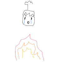 chef on fire drawing by hhhtyf in Artbitrator