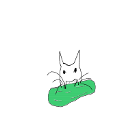 cat vs cucumber drawing by inkypetals in Artbitrator