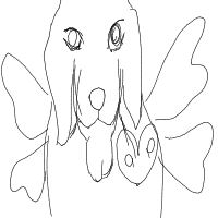 dog in costume drawing by inkypetals in Artbitrator