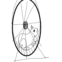 hamster on wheel drawing by inkypetals in Artbitrator