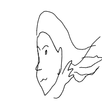 dramatic hair flip drawing by inkypetals in Artbitrator