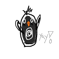 excited penguin drawing by desenyx in Artbitrator