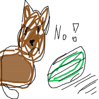 cat vs cucumber drawing by desenyx in Artbitrator