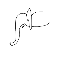 elephant drawing by vkalghat in Artbitrator