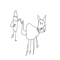 cat vs cucumber drawing by 23bce7390 in Artbitrator