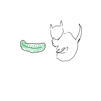cat vs cucumber drawing by nullshade in Artbitrator