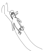 penguin sliding drawing by nullshade in Artbitrator