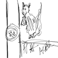 squirrel stealing food drawing by nullshade in Artbitrator
