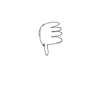 thumbs down drawing by nullshade in Artbitrator