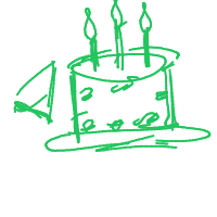 birthday cake drawing by nullshade in Artbitrator