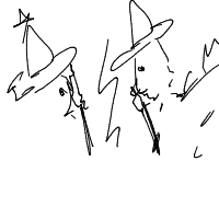 wizard duel drawing by nullshade in Artbitrator