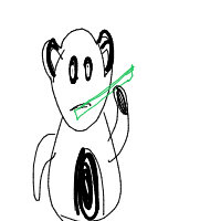 panda eating bamboo drawing by soullou1234 in Artbitrator