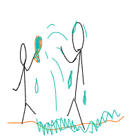 throwing water balloon drawing by soullou1234 in Artbitrator