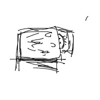 hiding under blanket drawing by darew in Artbitrator