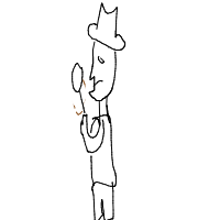 detective with magnifying glass drawing by lucy in Artbitrator