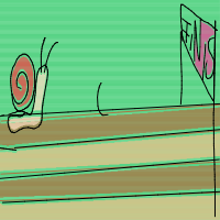 snail racing drawing by lucy in Artbitrator