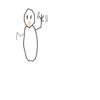 waving snowman drawing by pikapike in Artbitrator