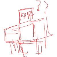 robot having existential crisis drawing by darew in Artbitrator