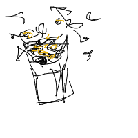 popcorn overflowing drawing by darew in Artbitrator