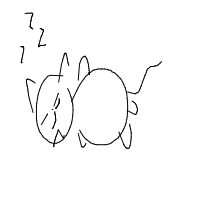 sleeping cat drawing by jcc123 in Artbitrator