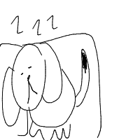 sleepy dog drawing by jcc123 in Artbitrator