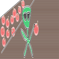 alien at grocery store drawing by lucy in Artbitrator
