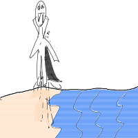 vampire at beach drawing by lucy in Artbitrator