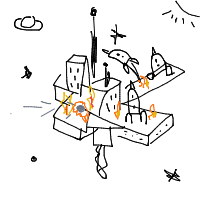 space station disaster drawing by lewis10 in Artbitrator