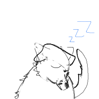 sleepy dog drawing by xw31rdc0r3x in Artbitrator