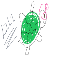 turtle with glasses drawing by l2l2 in Artbitrator