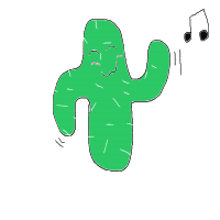 dancing cactus drawing by xw31rdc0r3x in Artbitrator