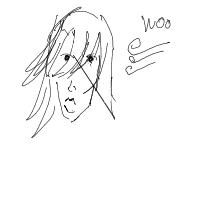 dramatic hair flip drawing by dinomoney in Artbitrator
