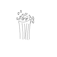 popcorn overflowing drawing by dinomoney in Artbitrator
