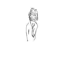 hand on chin drawing by dinomoney in Artbitrator
