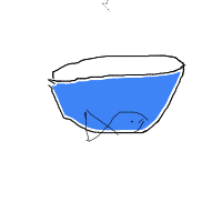 fish in bowl drawing by nsc2512 in Artbitrator