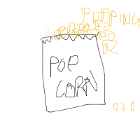 popcorn popping drawing by nsc2512 in Artbitrator