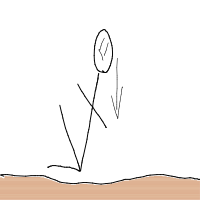 person falling over drawing by lucy in Artbitrator