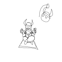 viking at yoga class drawing by sisi44 in Artbitrator