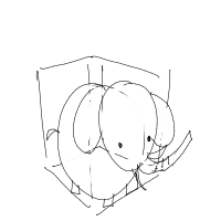 elephant in room drawing by sisi44 in Artbitrator
